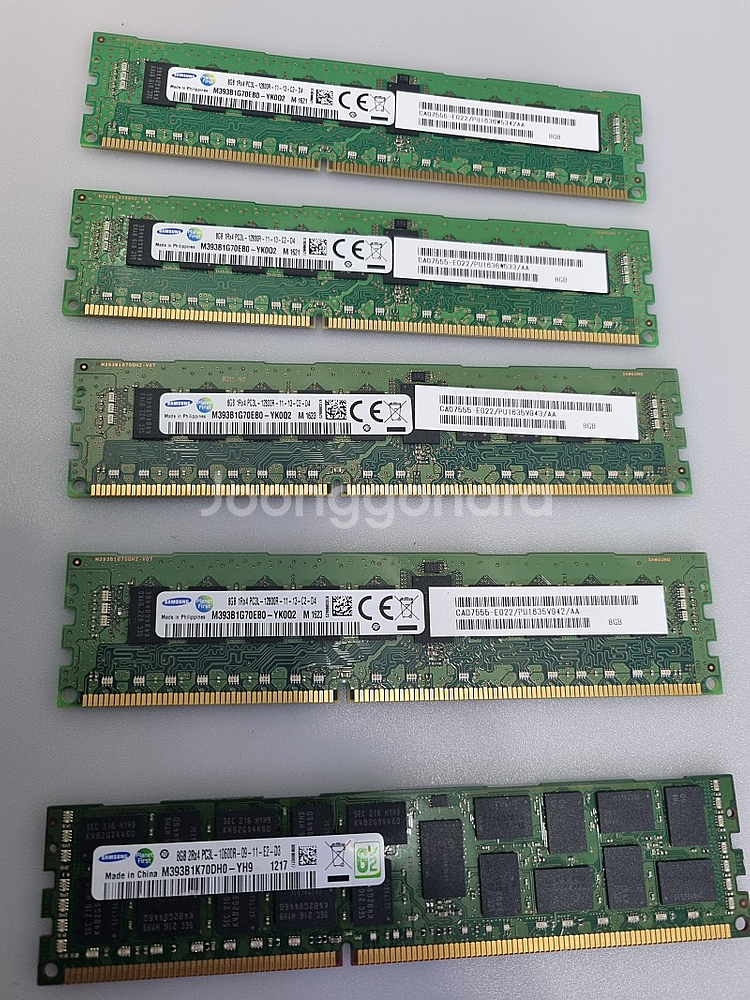 삼성전자 서버용 DDR3 8GB PC3L 5개 일괄 3... | 중고나라 카페에서 운영하는 공식 사이트