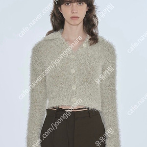 다이애그널 가디건, 다이애그널 퍼지 가디건, 다이애그널 FUZZY MIXED KNIT CARDIGAN (mint) 아이브 안유진 착용