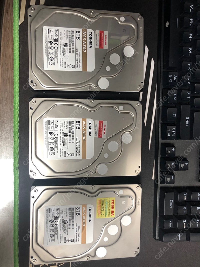 [판매] 도시바 NAS용 8TB 7200rpm SATA HDD 팝니다.