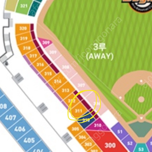 3/30 한화이글스 vs KT 3루 내야지정석 4연석 판매합니다