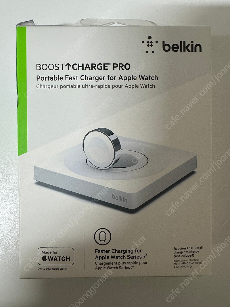[미개봉] 벨킨 부스트업 프로 애플워치 휴대용 고속 충전기 WIZ015bt