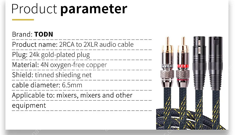 CANARE-HIFI 스테레오 RCA-XLR 연결 케이...--1
