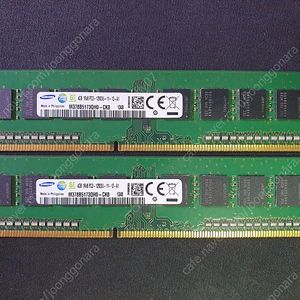 삼성전자 DDR3 PC3-12800 4gb 단면 램 2개
