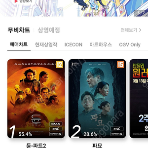 롯데시네마 CGV 메가박스 영화예매권 관람권 cgv스몰세트 팝콘 콜라 쿠폰