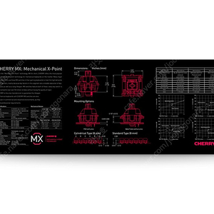 체리 G80 한정판 마우스 장패드(스위치 키 프린팅)