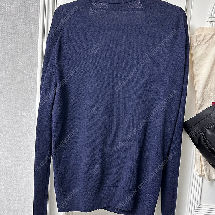 메종키츠네 트리컬러 가디건 네이비 M 판매합니다--4