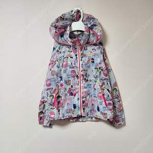 130사이즈 버팔로 아이들 무늬 자주빛 홑겹 바람막이 자켓