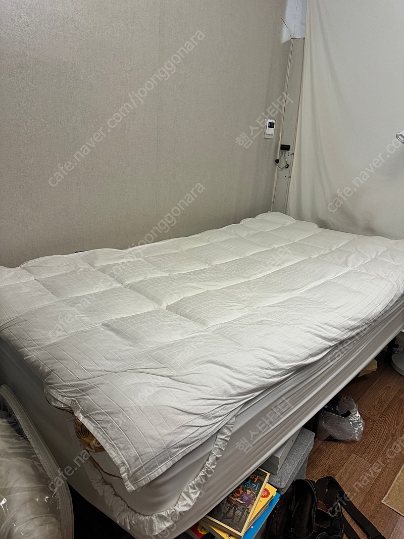 지누스 얼티마 하이브리드 스프링 매트리스 슈퍼싱글 침대 30cm + 철제 프레임