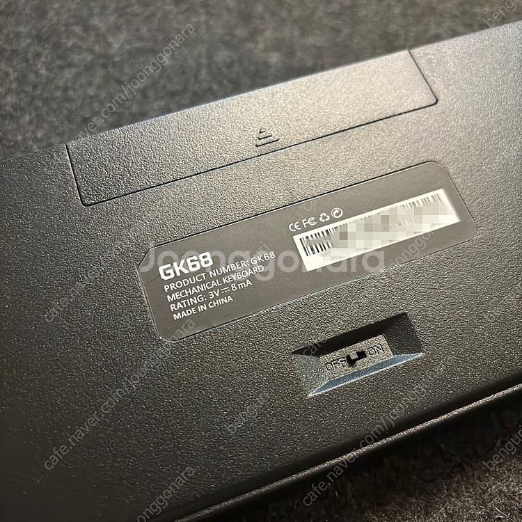 GK68 무선 기계식키보드 (갈축, 블랙, 블루투스+2...--8