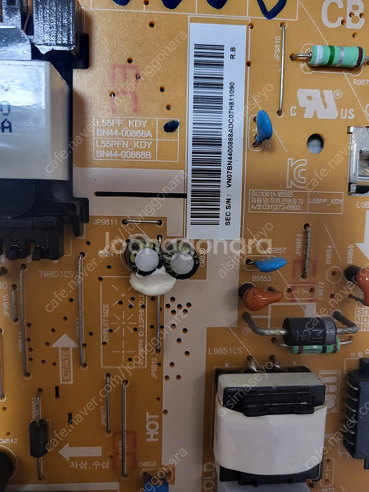 [부품]삼성 55인치 TV UN55K5100 부품--4