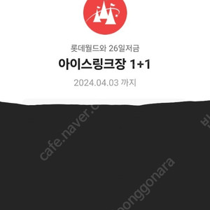 롯데월드 아이스링크 1+1 (~4/3)