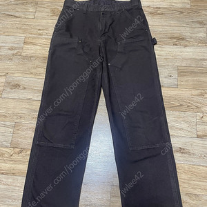 칼하트 더블니 워크팬츠 다크브라운 b136 31x32