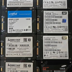 삼성, WD SSD 120GB, 128GB 각각 팝니다