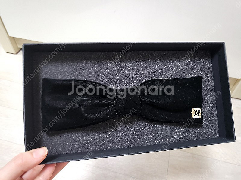 봉긋 러브비쥐 벨벳 리봉핀--1