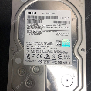 [판매] NAS용 HGST 6TB 7200rpm HDD 판매합니다.