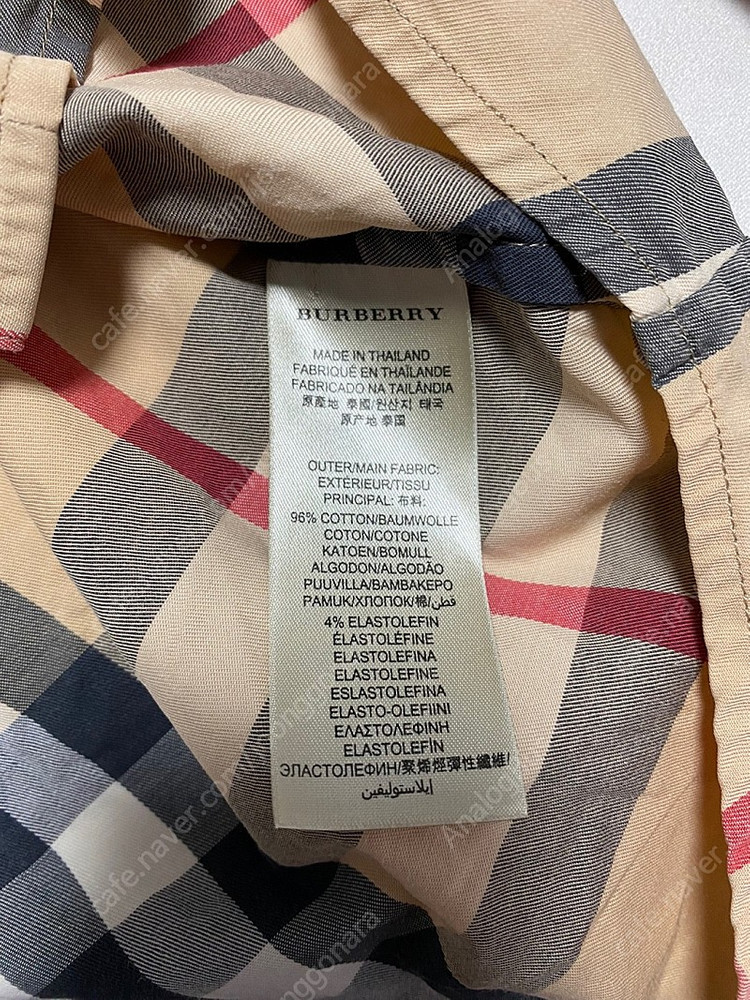 여 버버리 브릿 정품 베이지 노바체크 긴팔 셔츠 M사이즈--5