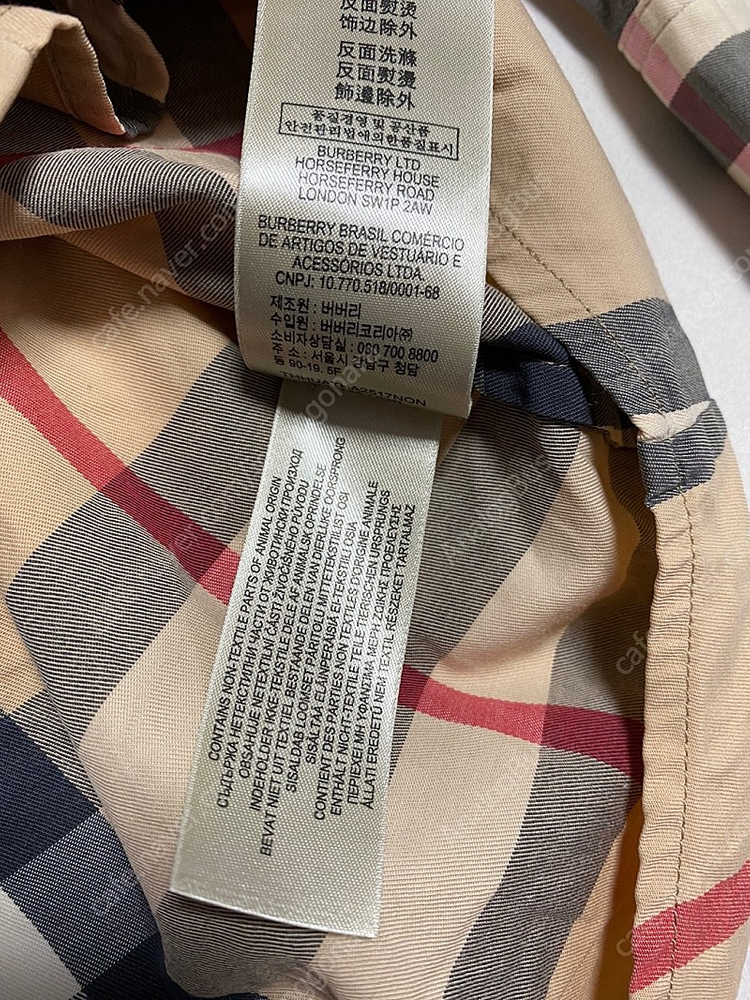 여 버버리 브릿 정품 베이지 노바체크 긴팔 셔츠 M사이즈--6