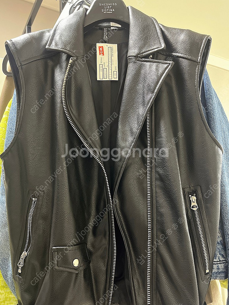 H&M 가죽 자켓 레더자켓 새상품--0
