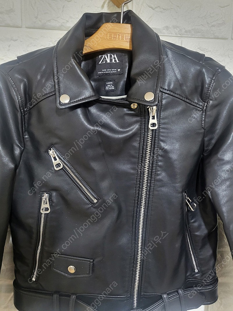 자라 여성 자켓 페이크 레더 바이커 점퍼 여성 S 44--2