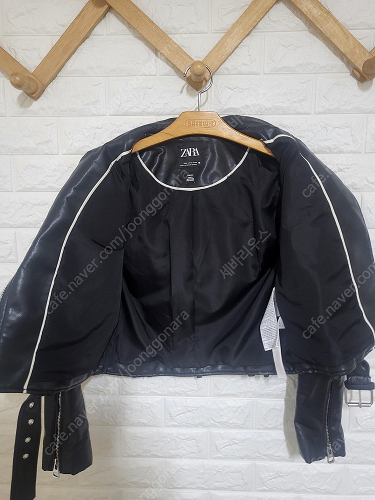 자라 여성 자켓 페이크 레더 바이커 점퍼 여성 S 44--5