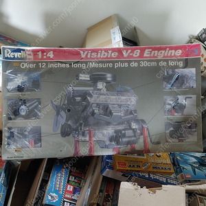 고전프라 revell 1/4 v8 엔진 / 고전 프라모델