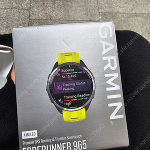 미개봉 가민 포러너 965 앰프옐로우 판매합니다(Garmin forerunner 965 amp yellow)