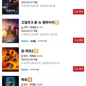 CGV,메가박스,롯데시넹사