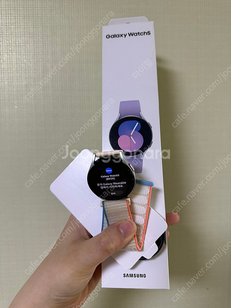 갤럭시워치5 실버 40mm 풀박스 팝니다 (사용감 있음...--0