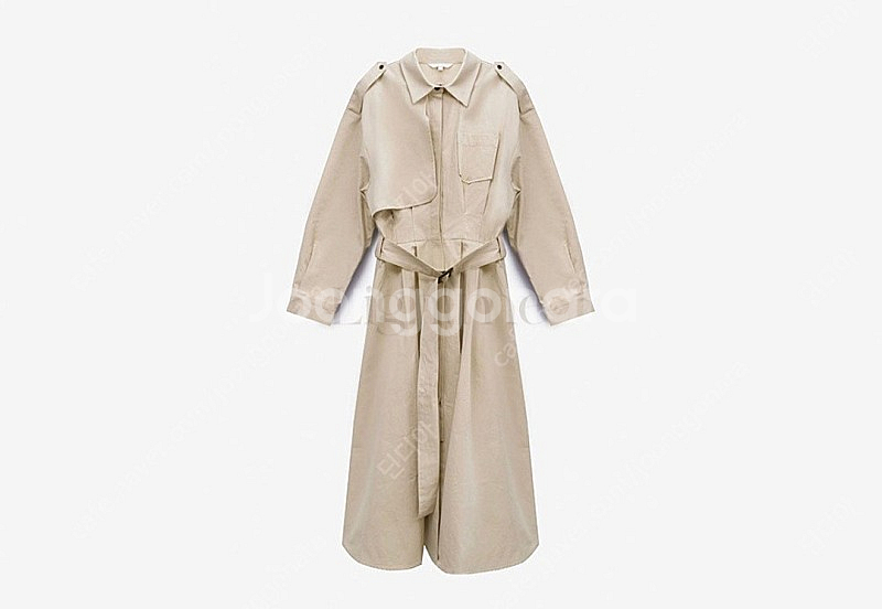 트렌치 롱 원피스 팝니다--2