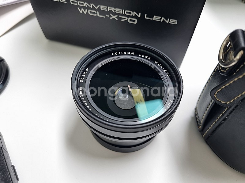 후지 x70실버 와이드 컨버전 렌즈 WCL-X70 렌즈후드 악세서리 일괄 판매--7