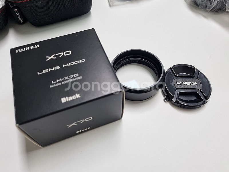 후지 x70실버 와이드 컨버전 렌즈 WCL-X70 렌즈후드 악세서리 일괄 판매--9