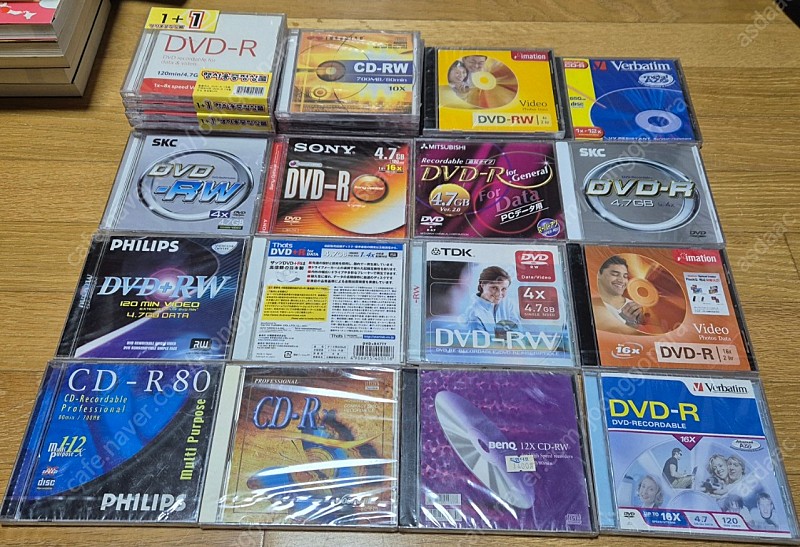 미개봉 공CD-R, DVD-R, CD-RW, DVD- RW 일괄 판매