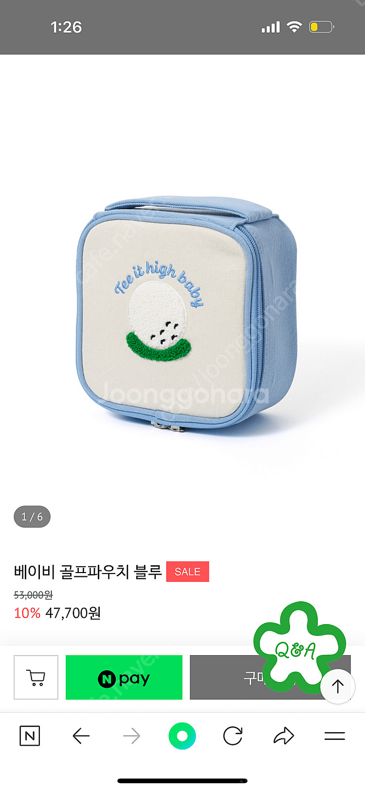 딤플골프 카트백 하늘색 새상품--0