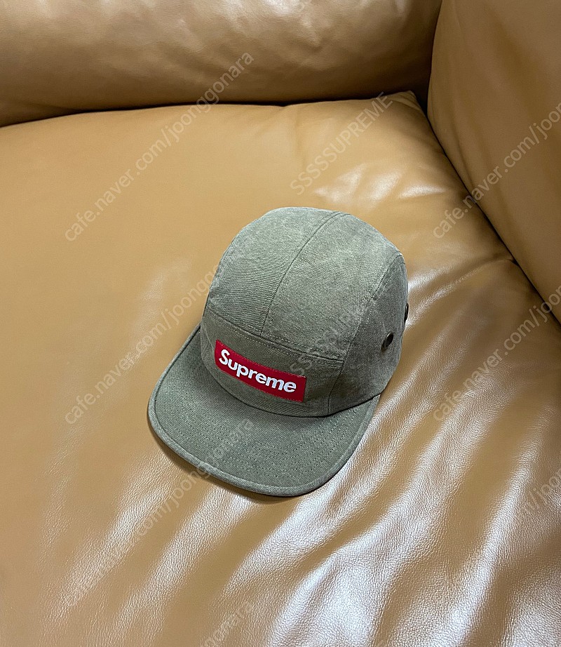 Supreme 슈프림 스톤 워시드 캠프캡 모자 (Stone Washed Olive)