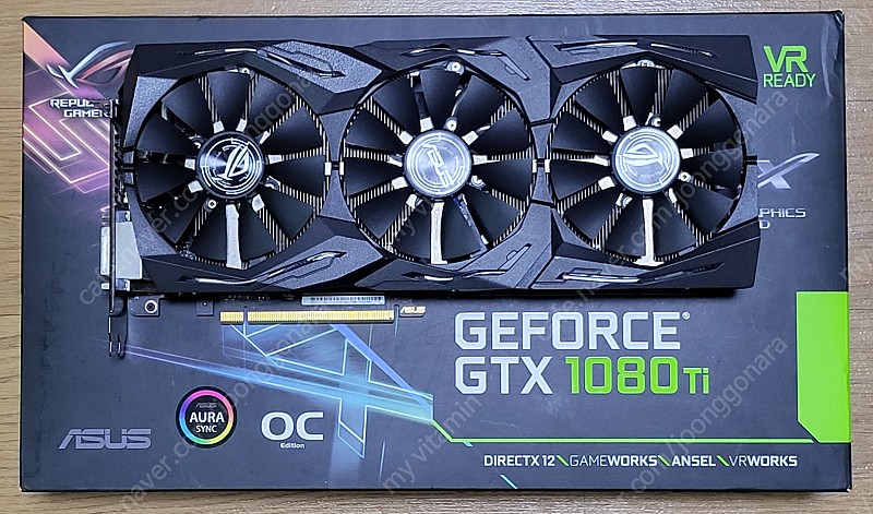 ASUS STRIX GTX1080Ti 11GB 그래픽카드 판매합니다