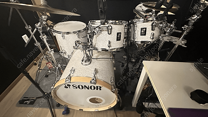 소노 AQ2 5기통 드럼세트 SONOR Drum Set 외 SHURE PGA DRUM KIT7, 펄 레퍼런스 퓨어 스네어 드럼 14 x 5