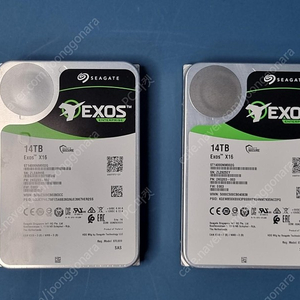 [판매] WD 시게이트 14TB SAS HDD EXOS X16 DC HC530 판매