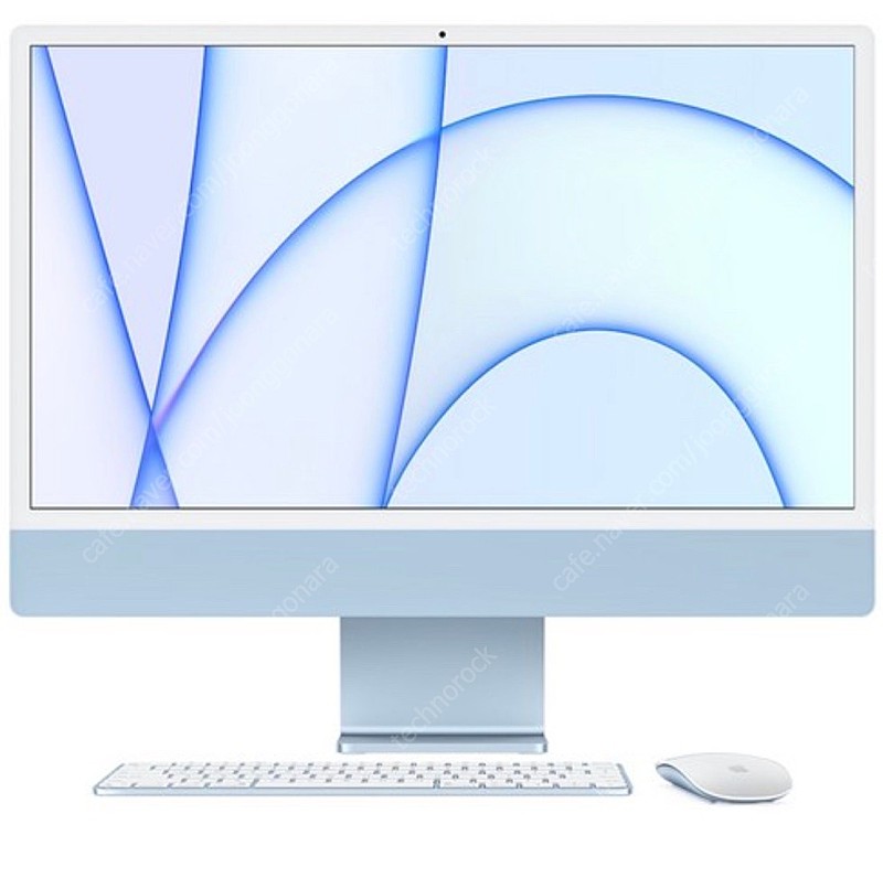 애플 아이맥 iMac 2021 M1 24인치 블루 RAM 16G SSD 256G
