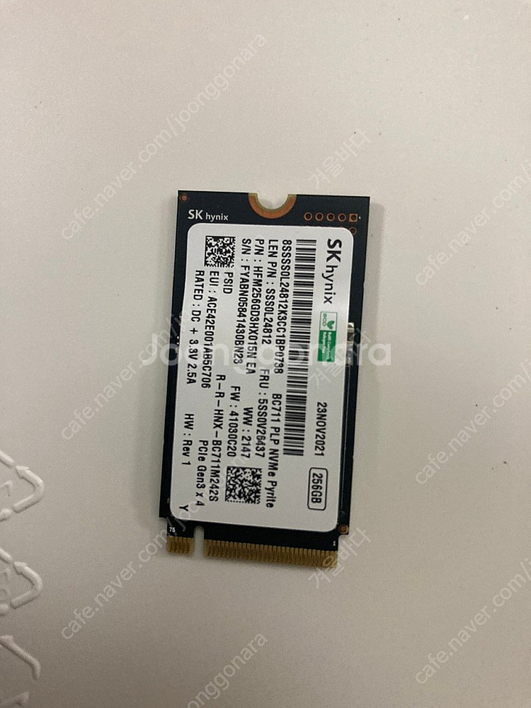 SSD 256GB 2242 - 노트북 적출 제품 - 판...--0