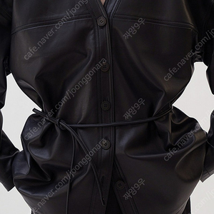 (구해요)LE17 COLLARLESS LEATHER JACKET-LONG