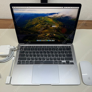 MacBook Air(맥북에어) Apple M1 16G Ram 256GB 애캐플 + 정품마우스 + 정품커넥터