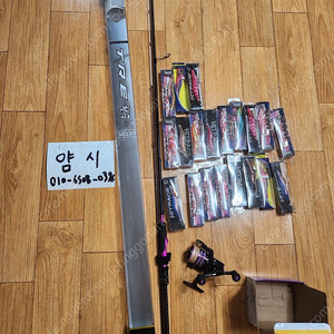 무늬오징어 워킹 루어낚시대 셋트팝니딘