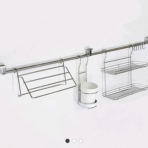 [미사용] 주방악세사리 세트(2단선반,행주걸이,수저통걸이,바이프부품세트)