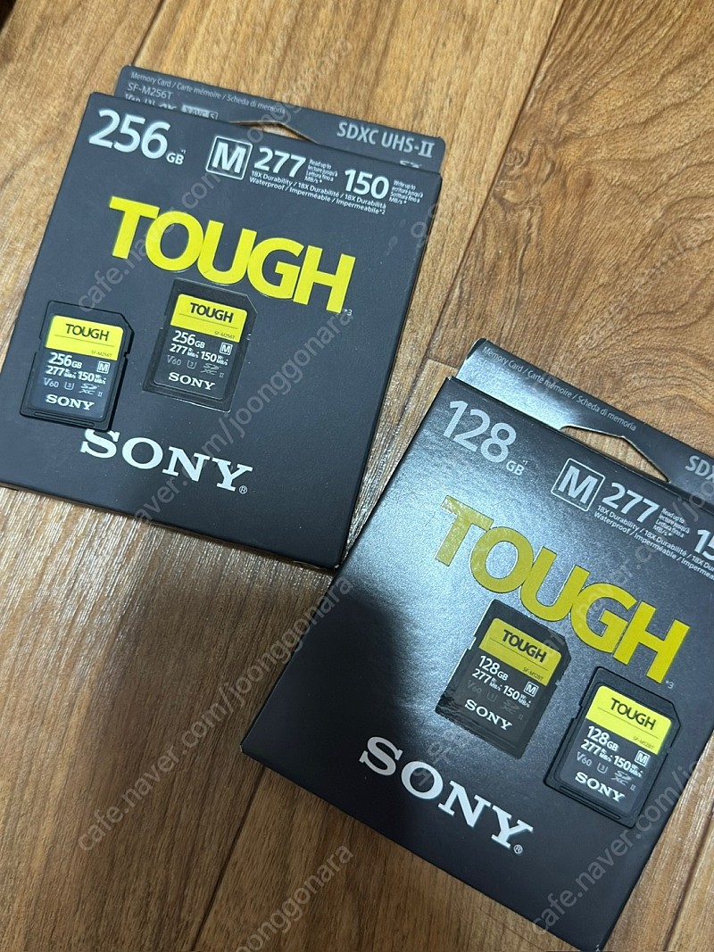 Sony TOUGH-M 시리즈 SDXC UHS-II 카드 256GB, 128GB