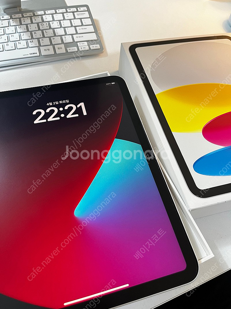 아이패드 10세대 실버 64gb wifi 풀박+짭펜슬--0