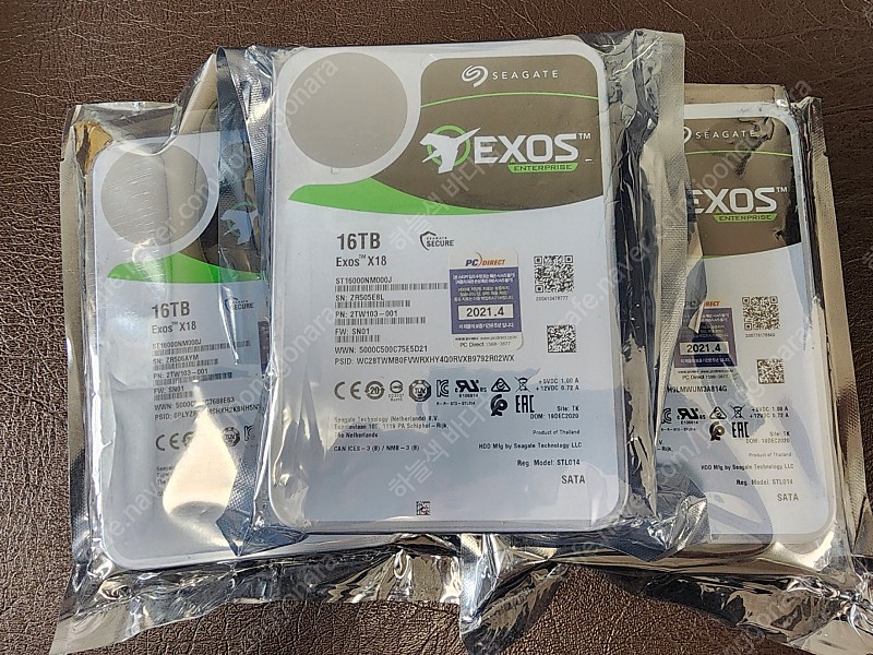 WD 울트라스타 16TB, 18TB(4천시간)/시게이트 EXOS(익소스) 18TB(테라) 하드/국내정품