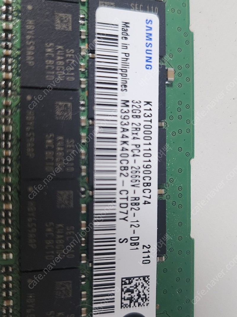 [중고]삼성전자 서버용 DDR4 32GB PC4-2666V(PC4-21300/REG ECC)