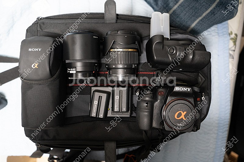 소니 A77, 탐론 17-50, 소니 55-200, 스...--0