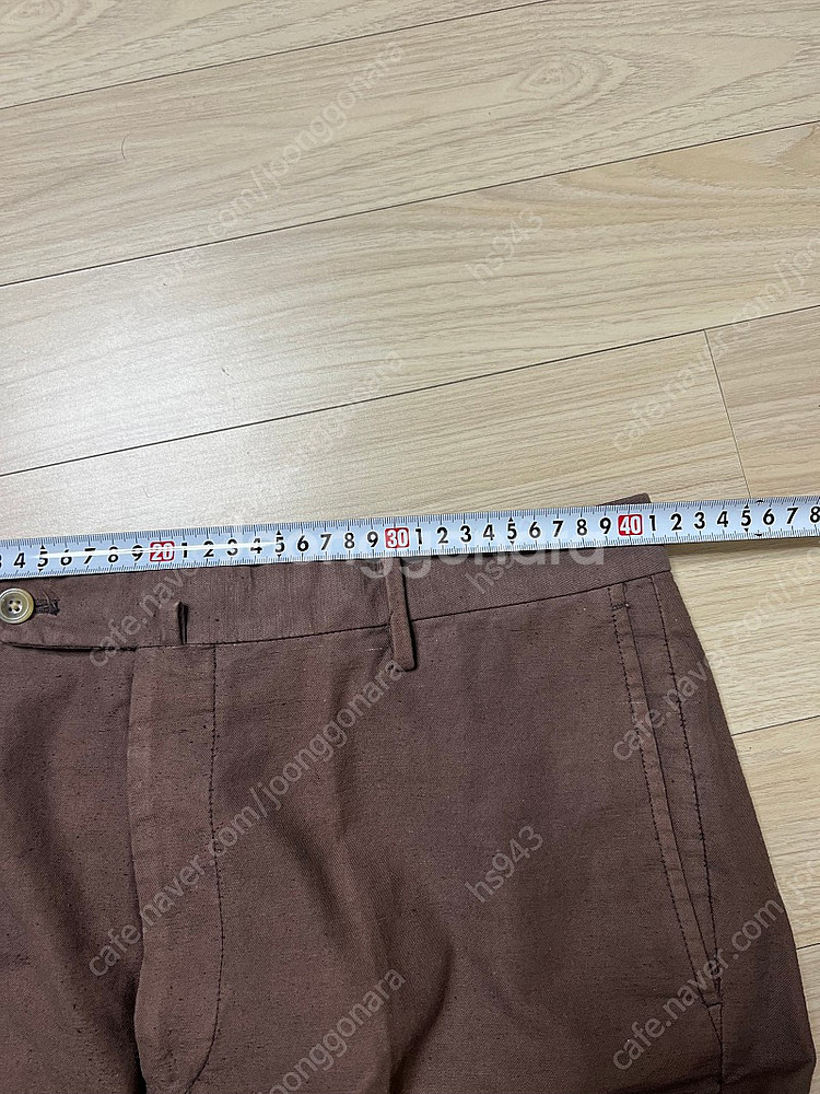 에치젠야 노턱 브라운 코튼팬츠--3