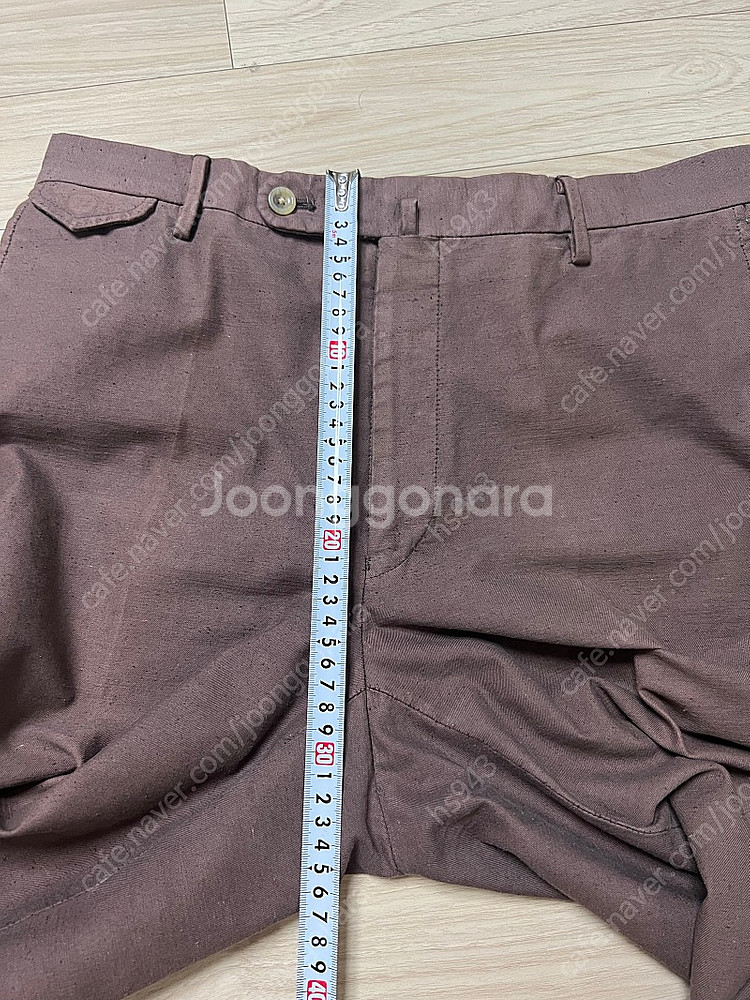 에치젠야 노턱 브라운 코튼팬츠--4